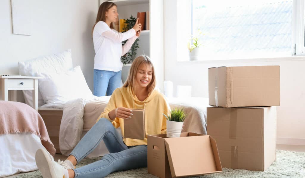 Unpacking a dorm